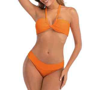 Maillots de bain push-up pour femmes de haute qualité, bikinis vert coquillage perlés, tissés, écologiques, séchage rapide, ensemble 2 pièces, sexy et élégant - Product Image 5