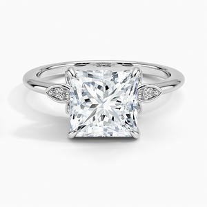 BOJ <b>Ring</b> 045 Princess Cut 925 <b>Silver</b> Grand Fiore Diamond & Rhodium Plated Wedding 2ct D Color VVS1 Moissanite GRA Certified <b>Ring</b> - Product Image 1