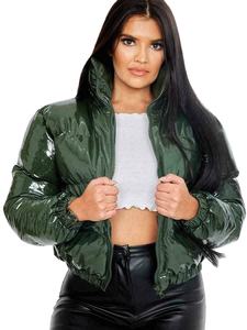 Chaqueta de Invierno Personalizada OEM para Mujer, Estilo de Mangas Largas, Abrigo con Capucha, Chaqueta Corta Impermeable con Cremallera para Mujer, Ropa Casual - Product Image 4