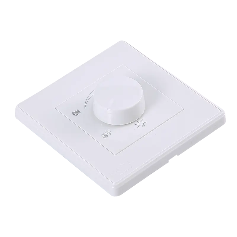 Buen precio interruptor regulador de ventilador blanco moda PC Material ventilador giratorio control de velocidad atenuador enchufe conmutado