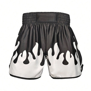 Shorts de boxe en satin premium, logo d'équipe personnalisable, shorts de combat respirants et légers, vêtements de sport pour les tournois - Product Image 1