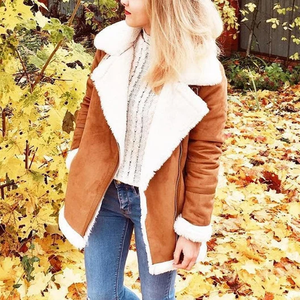Dernières tendances en matière de vestes en cuir surdimensionnées pour femmes, manteau en cuir de couleur marron, vestes en PU pour femmes - Product Image 6
