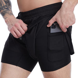 Custom Private Label Double Decker Gym Shorts OEM Bulk 2 in 1 Sports Shorts Wholesale Fitness Manufacturer - Product Image 5