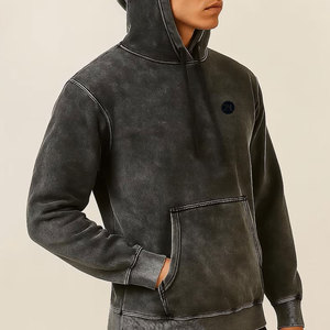 Sweat à capuche de haute qualité, effet délavé, logo personnalisé, coton mélangé, confortable, tendance, pour adultes - Product Image 6