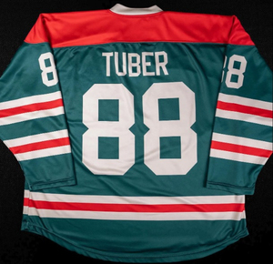 Camisetas de Hockey sobre Hielo Personalizadas con Impresión por Transferencia de Calor, Ropa Deportiva de Equipo OEM de Alta Calidad, 100% Poliéster, Logotipo y Colores Personalizados con Pedrería - Product Image 1