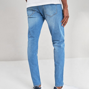 New Arrival Street-Wear Style Printed Logo Classic High Rise Skinny Patchwork <b>Jeans</b> for <b>Man</b> Wholesale Price Washed Denim Pant - Product Image 6