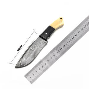 Cuchillo de Caza de Acero de Damasco, Fabricante OEM ODM, Proveedor al por Mayor con Logotipo Personalizado, Mango Resistente para Supervivencia y Camping - Product Image 1