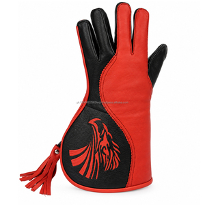 Falconry Double Layer PU Plain Sports Full Finger <b>Touchscreen</b> Waterproof <b>Gloves</b> High Quality Customizable Design - Product Image 2