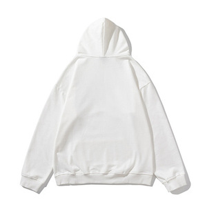 Pull à capuche ample personnalisé pour homme, avec lettrage gothique et détails en strass, idéal pour le streetwear européen et américain. - Product Image 3