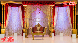 Outdoor Wedding Colorful Backdrop Curtains Wedding Sangeet Night Stage Backdrop Curtains Colorful Wedding Stage Backdrop Drapes - Product Image 6