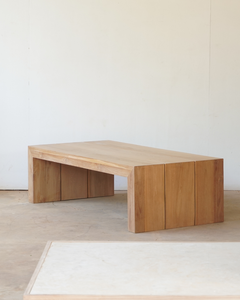 Mesa de Centro Minimalista de Madera Maciza con Acabado Natural, Muebles para Sala de Estar - Product Image 4