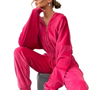 Survêtement 100% coton respirant personnalisé pour femmes ensemble de 2 pièces de couleur unie pour les techniques imprimées d'hiver - Product Image 1