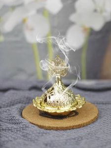 Luxury Vintage Brass <b>Bakhoor</b> Burner For Aromatic <b>Oud</b> Chips Incense Decorative Home Office Table Decoration - Product Image 5