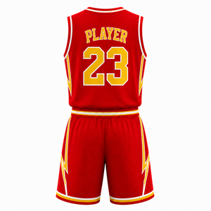 Conjunto de Uniforme de Baloncesto Profesional, Diseño Personalizado, Camisetas Sublimadas con Pantalones Cortos, Tela Ligera de Secado Rápido para Entrenamiento - Product Image 3