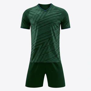 Conjunto de Camiseta de Fútbol Personalizada para Hombre, Estampado Geométrico Rosa, Cuello en V, Manga Corta, Poliéster que Absorbe la Humedad, Uniforme para Todas las Temporadas - Product Image 4
