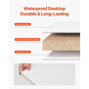 Wall Mounted 43.3 X 18 Inches Folding Table Floating Iron Bracket Desk for <b>Small</b> Spaces <b>Computer</b> Desk - Product Image 4