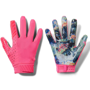 Professional Series American Football Gloves Custom Sublimation Full Print Design <b>Sticky</b> Silicone Palm Receiver Gear Factory - Product Image 1