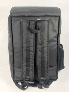 ORKID Large Black Polyester Moto Biker <b>Backpack</b> Front Zipper Pocket Side Mesh Bottle Pocket Reflective Strip Flap Closure 30L - Product Image 4