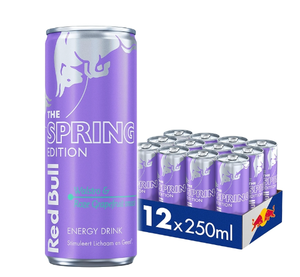 Red Bull Energy Drink Édition Printemps 12x250ml Canettes 2mg Vitamine B6 par 100ml pour le soutien de la fonction immunitaire Distribution en gros - Product Image 1