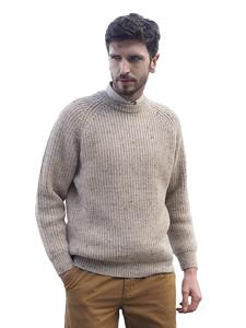 Pull en laine épaisse à col rond Denmin Apparels pour hommes, cardigan tricoté surdimensionné, manches régulières, logo personnalisé, hiver - Product Image 1