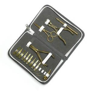 Kit Profesional de Herramientas para Extensiones de Cabello con Pinzas, Aguja de Crochet, Clips de Metal Dorado, Fácil de Usar - Product Image 3