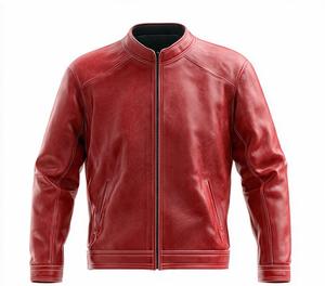 Champ King VESTE EN CUIR PREMIUM DE HAUTE QUALITÉ POUR HOMMES Automne Coupe-Vent Col Montant Très Élégante et Tendance - Product Image 5