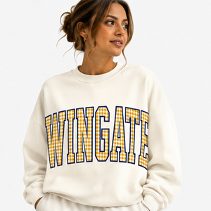 Sudadera Wingate de cuello redondo extragrande para mujer, corte relajado, cuello simulado, estampado gráfico, cuello alto, forro polar, manga larga, informal - Product Image 2