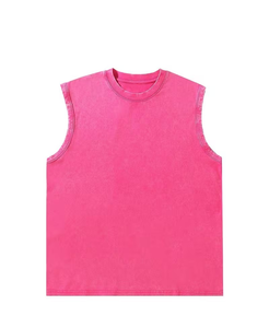 Men's Customized Color Sleeveless Tank Top O-Neck Solid Casual Breathable Quick Dry Spandex Cotton Athletic Summer Wear - Product Image 5