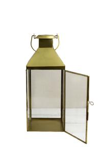 Elegante Farol Decorativo de Metal y Vidrio para el Hogar con Acabado Dorado, Farol para Velas para Bodas y Navidad, Hecho a Mano y Personalizado - Product Image 2