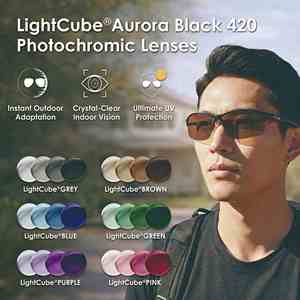 <b>Tinted</b> Lenses Prescription 1.61 Transition Grey Presbyopia Progressive 40% Less Unwanted Astigmatism MFH Customization OEM - Product Image 3