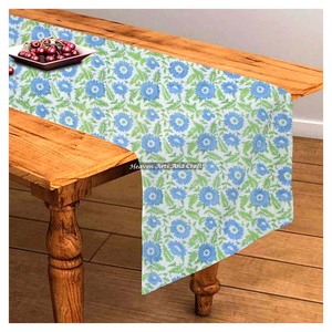 Floral Hand Block Printed Decorative Table <b>Runner</b> For Dining Table Elegant And Cotton Fabric For Special Occasions For Wedding - Product Image 5