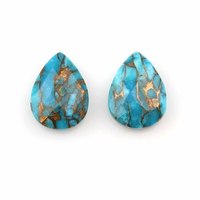 Pierre précieuse turquoise bleu Mohave 12x16mm, taille poire facettée, briolette, hautement polie, pour la création de bijoux DIY (bague, pendentif)