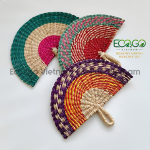 Ventilateur mural en jonc de mer de couleur personnalisée, vente en gros depuis l'usine du Vietnam - Eco2go Vietnam - Product Image 5