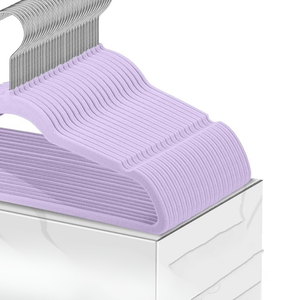 Cintre de luxe Pavico personnalisé en velours écologique 42 cm, antidérapant, pour adultes, résistant au vent, en plastique, pour armoire - Product Image 2