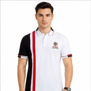 Polos de golf pour hommes en coton 100% avec logo brodé personnalisé, tendance du moment, couleur unie, en vente à bas prix - Product Image 1