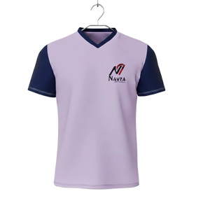 T-shirt Homme 100% Coton Jersey Blanc Uni Col V Manches Courtes Coupe Classique Personnalisable Écologique Séchage Rapide Haute Qualité - Product Image 1