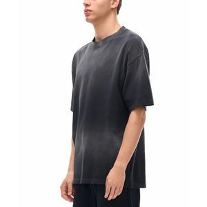 เสื้อยืดผู้ชายผ้าโพลีเอสเตอร์/คอตตอนขายส่ง สำหรับแฟชั่นลำลอง คุณภาพพรีเมียม สตรีทแวร์ ลายเรียบ - Product Image 3