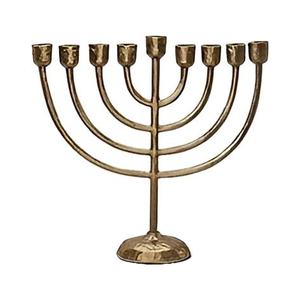 Ménorah en laiton de style moulé pour villas, synagogues, temples, éclairage de table, utilisation décorative, porte-bougie de Hanouka - Product Image 4