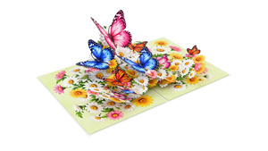 Luxury 3D Pop Up Butterfly Flower Greeting <b>Card</b> Handmade Floral Birthday Anniversary Mother's Day <b>Gift</b> <b>Card</b> with Envelope - Product Image 3