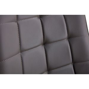 เก้าอี้รับประทานอาหารผ้าสีเทาเข้มทันสมัยมีสไตล์พร้อมลายตาราง - Product Image 5