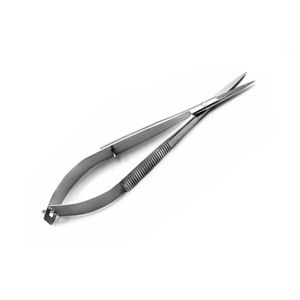 Ensemble de 5 instruments de microchirurgie manuels en acier inoxydable de haute qualité : Ciseaux à ressort Noyes, Pinces Castroviejo, TC Iris - Product Image 4