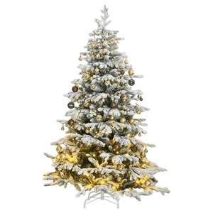 Sapin de Noël Artificiel Articulé avec 300 LED et Ensemble de Boules 82,7 Pouces - Product Image 1
