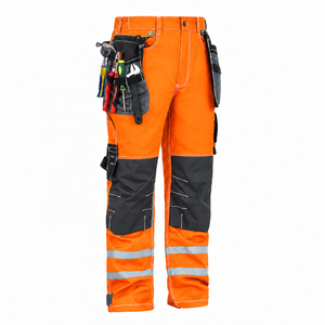 Pantalones de Seguridad Impermeables de Alta Visibilidad con Múltiples Bolsillos y Reflectantes ANSI Clase 3 para Hombre de TESSUTO INDUSTRY, con Logotipo Personalizado - Product Image 1