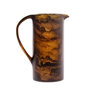 Vintage Resin Jug with Handle Brown Marbled Design Eco-Friendly Dishwasher Safe Water Pitcher for Tea/Coffee Use Best Quality - Product Image 3