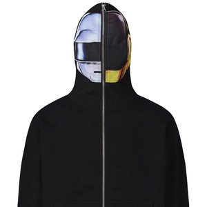 Sweat à capuche zippé en coton premium pour homme, style streetwear oversize, fournisseur de sweats à capuche - Product Image 1