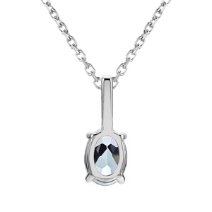 Joyería de Piedras Preciosas Naturales, Plata de Ley 925, Collar con Colgante Simple de Piedra de Nacimiento de Diciembre para Mujer, Joyería <span class=keywords><strong>Destiny</strong></span> - Product Image 4