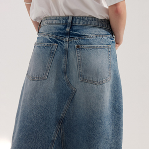 Falda Vaquera Casual Cómoda para Mujer, Estilo Lápiz, 100% Algodón, Secado Rápido, Diseño Moderno, Nueva Colección en Oferta, Precio Razonable - Product Image 4