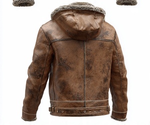 เสื้อแจ็คเก็ตหนังขนสัตว์คุณภาพสูงสำหรับผู้ชาย - Product Image 6