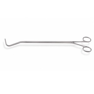 Pinces Harken VATS n°2 entièrement courbées, tige de 10 mm, mâchoires atraumatiques DeBakey 1x2, à cliquet, portée de travail 25 cm, longueur totale 35,5 cm – ZETOMEDPRO - Product Image 2