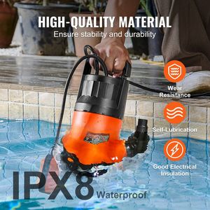 Pompa Sommergibile da 1 HP, 4000 GPH, ad Alta Portata, con Prevalenza di 31 Piedi, Pompa per Pozzo, Pompa Utilitaria Portatile da 10 Piedi di Lunghezza - Product Image 3